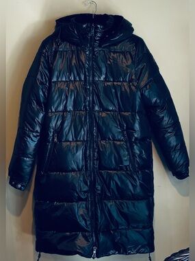 Pajar Long Black Reversible Puffer Coat